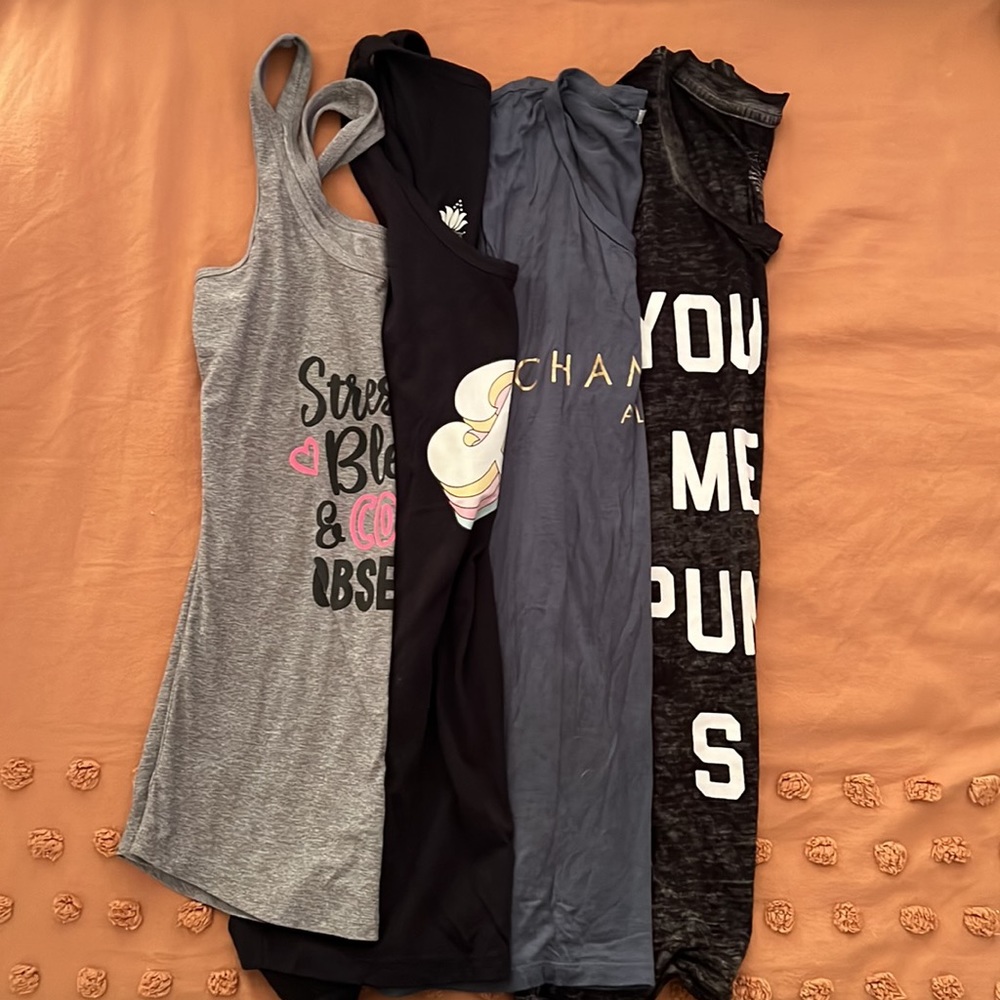 Graphic tanks all size small - pumpkin spice size medium but runs small